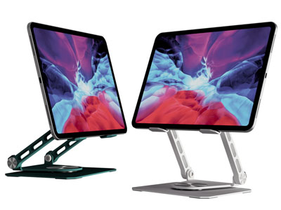 现代放在支架上的平板电脑 iPad