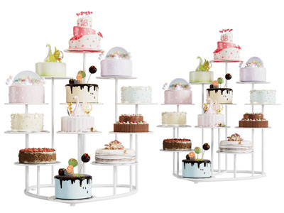 现代水果奶油蛋糕展示架 展台 陈列架
