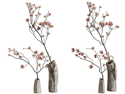 新中式花瓶花卉 摆件组合