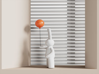 现代兔子雕塑雕刻3d模型 现代兔子雕塑雕刻