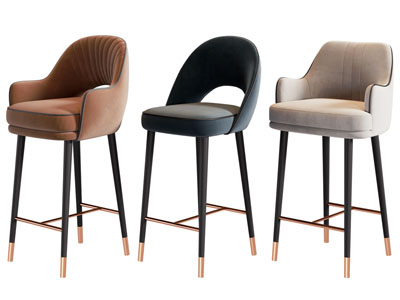 现代布艺吧椅