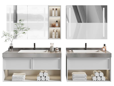 现代洗手台 镜柜 浴室柜