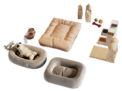现代狗窝 狗粮 狗玩具 生活用品