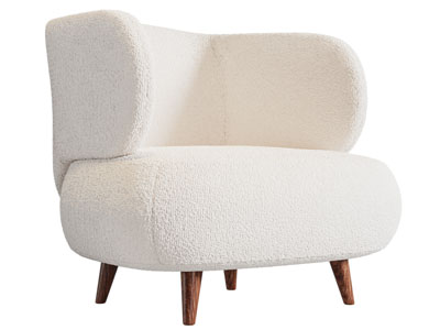 现代奶油风单人沙发