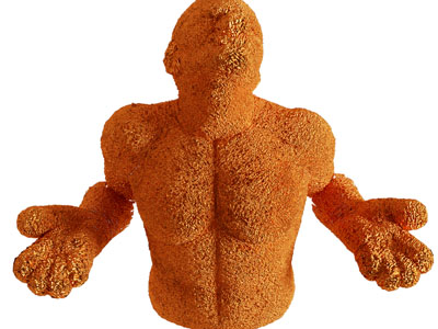 现代毛绒半身人雕塑雕刻3d模型 现代毛绒半身人雕塑雕刻