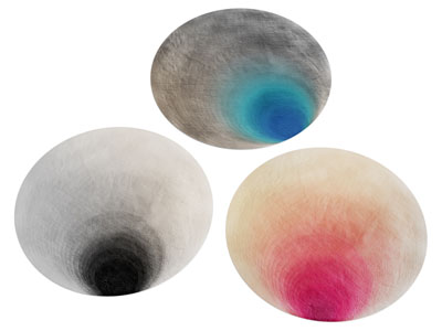 现代圆形渐变色地毯