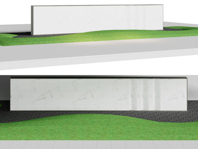 现代景观石路标 指示牌