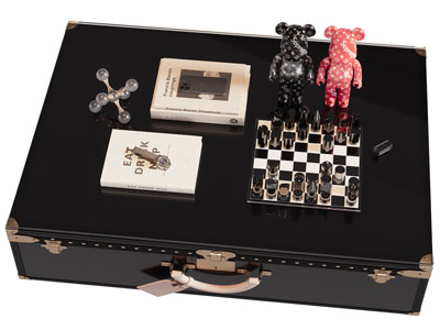 现代行李箱茶几 摆件组合3d模型 现代行李箱茶几 摆件组合