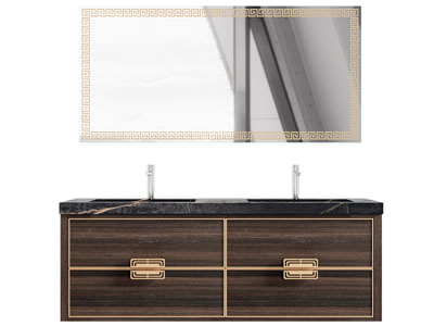 新中式洗手台 镜子 浴室柜