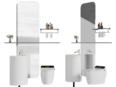 现代洗手台 镜子