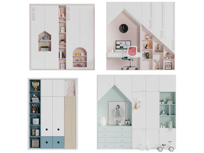 现代儿童装饰柜 衣柜