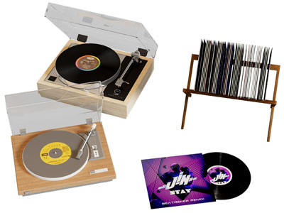 现代黑胶唱片 留声机