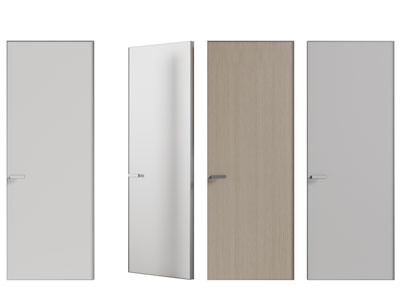 现代实木门 平开门3d模型 现代实木门 平开门