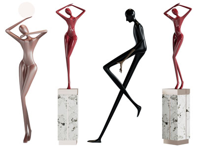 现代抽象人物雕塑雕刻 落地灯3d模型 现代抽象人物雕塑雕刻 落地灯