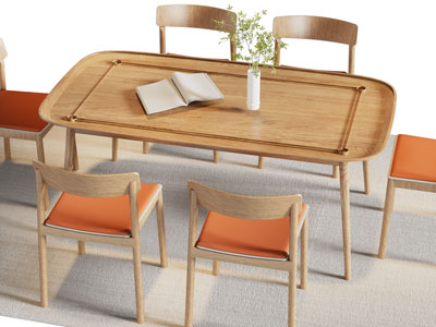 北欧实木餐桌椅组合