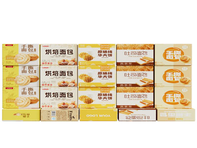 现代盒装甜点面包