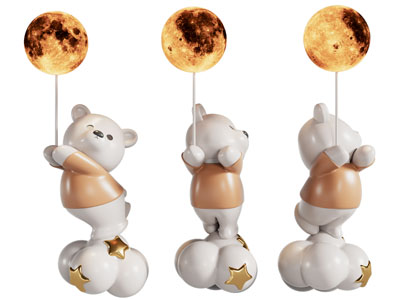 现代小熊月球灯 落地灯