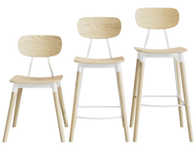 北欧实木吧椅 休闲椅子