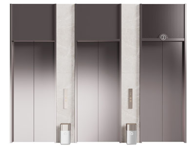 现代电梯3d模型 现代电梯