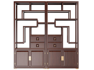 新中式实木博古架 装饰柜