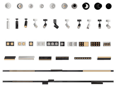 现代筒灯射灯 轨道磁吸灯 格栅灯