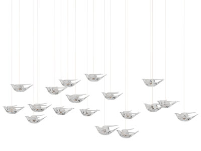 现代燕子造型的垂线吊灯