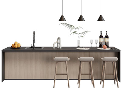 现代水吧台吧椅