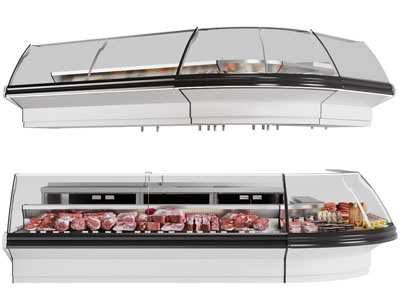 现代生鲜转角展柜 展台 保鲜柜 冰柜