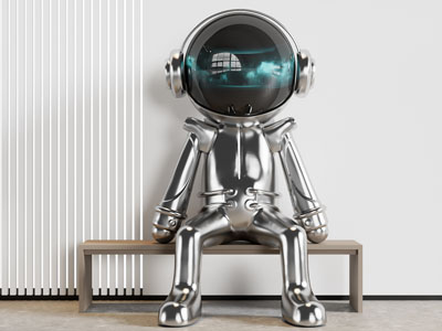 现代宇航员雕塑雕刻3d模型 现代宇航员雕塑雕刻