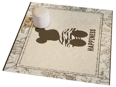 现代长方形米老鼠图案的地毯