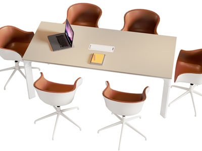 现代长方形餐桌椅组合