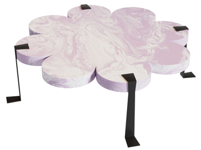 现代花朵造型茶几3d模型 现代花朵造型茶几