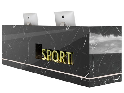 现代大理石前台接待台