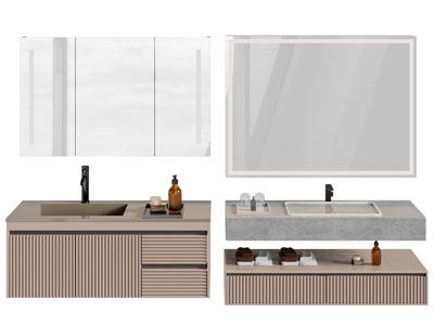 现代洗手台 镜柜 浴室柜