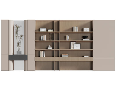 现代开放式装饰书柜