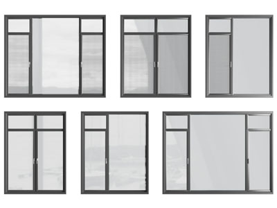 现代玻璃平开窗户3d模型 现代玻璃平开窗户