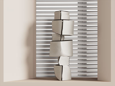 现代几何造型摆件组合