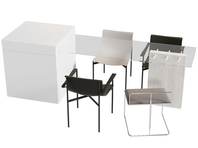 现代吧台餐桌椅组合