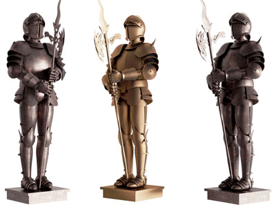 欧式盔甲战士雕塑雕刻摆件3d模型 欧式盔甲战士雕塑雕刻摆件