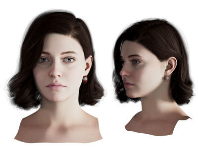 现代女人头部模型