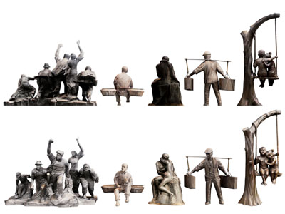 现代城市雕塑小品 人物雕塑雕刻3d模型 现代城市雕塑小品 人物雕塑雕刻