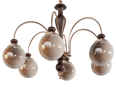 美式球形灯罩吊灯