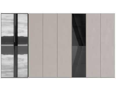 现代装饰玻璃柜门的衣柜3d模型 现代装饰玻璃柜门的衣柜