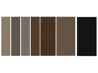 现代栅格木饰板 吸音板 护墙板3d模型 现代栅格木饰板 吸音板 护墙板