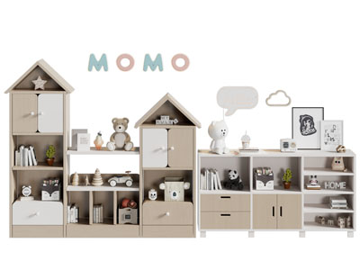 现代儿童玩具 书籍收纳装饰柜