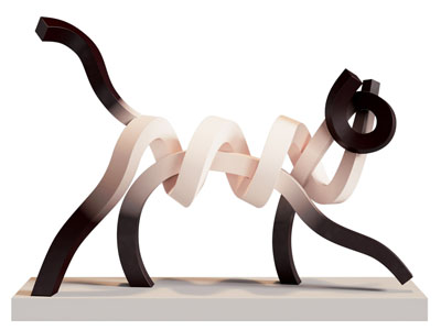 现代抽象暹罗猫雕塑雕刻摆件3d模型 现代抽象暹罗猫雕塑雕刻摆件