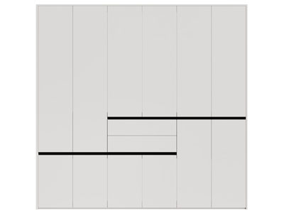 现代白色衣柜3d模型 现代白色衣柜