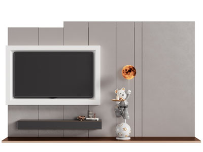 现代电视背景墙3d模型 现代电视背景墙