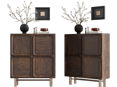 侘寂风中古玄关柜 边柜