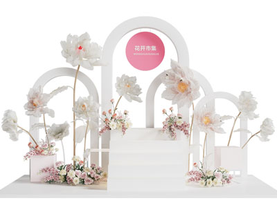 现代花束美陈 户外装置